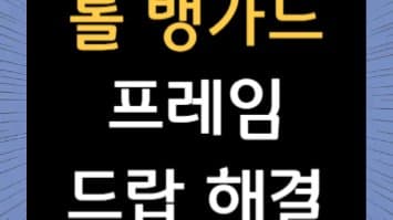 롤 뱅가드, 프레임 드롭의 주범? 해결 방법 총정리